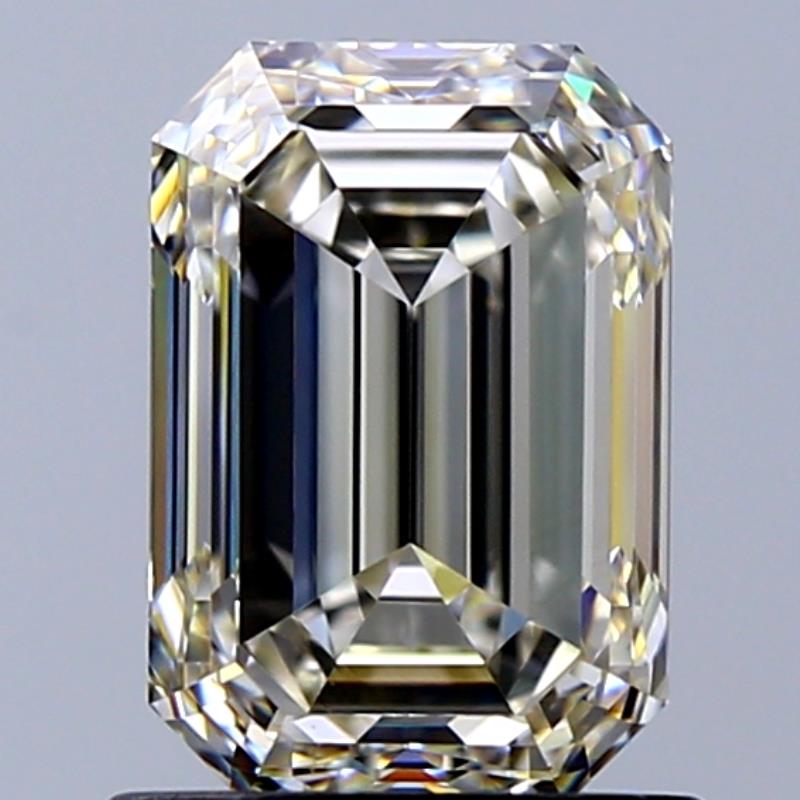 1.4 Carat Emerald Natural Diamond with  Cut Diamond in 14KT  view 1
