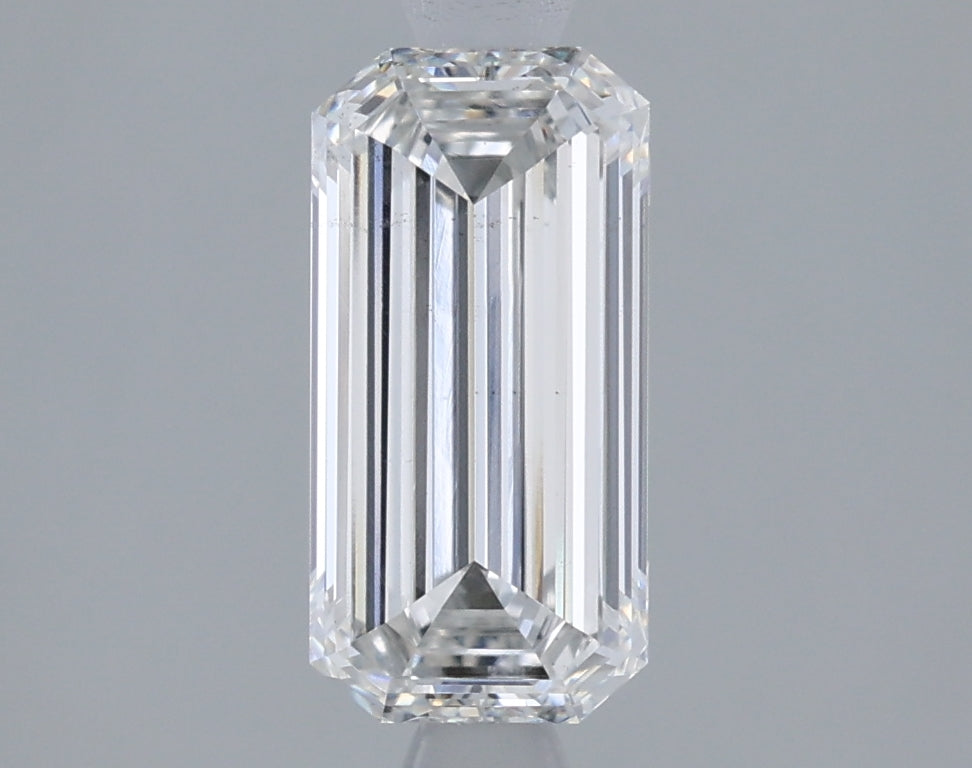 1.41 Carat Emerald Lab Diamond with  Cut Diamond in 14KT  view 1
