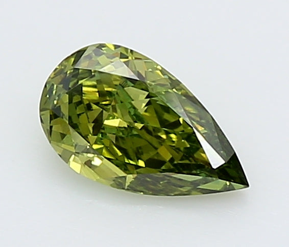 0.44 Carat Pear Lab Diamond with  Cut Diamond in 14KT  view 1
