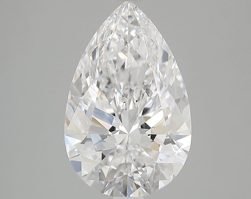 3.09 Carat Pear Lab Diamond with  Cut Diamond in 14KT  view 1
