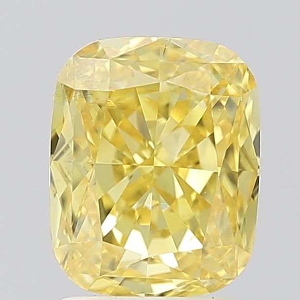 2.1 Carat Cushion Lab Diamond with  Cut Diamond in 14KT  view 1
