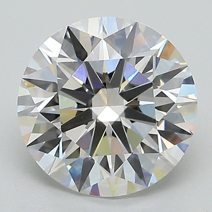 2.1 Carat Round Lab Diamond with  Cut Diamond in 14KT  view 1
