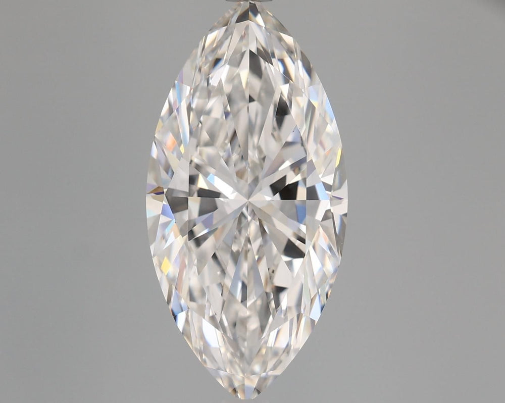 5.04 Carat Marquise Lab Diamond with  Cut Diamond in 14KT  view 1
