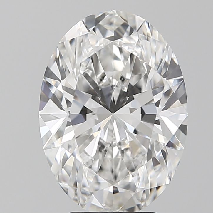 4.06 Carat Oval Lab Diamond with  Cut Diamond in 14KT  view 1
