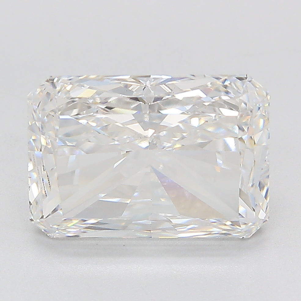 5.03 Carat Radiant Lab Diamond with  Cut Diamond in 14KT  view 1
