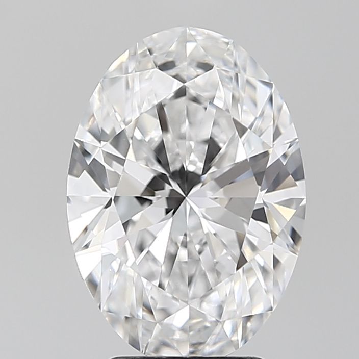 3.16 Carat Oval Lab Diamond with  Cut Diamond in 14KT  view 1
