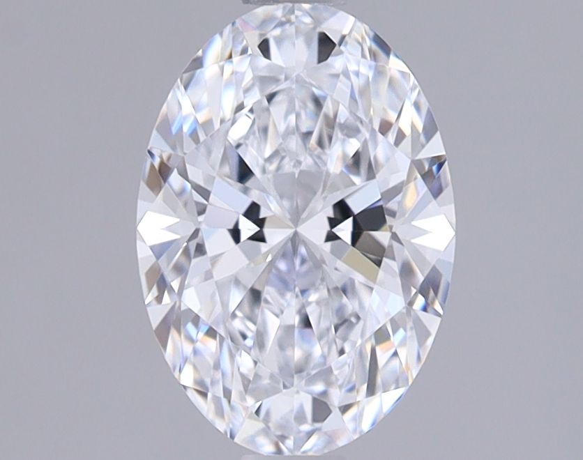1.04 Carat Oval Lab Diamond with  Cut Diamond in 14KT  view 1
