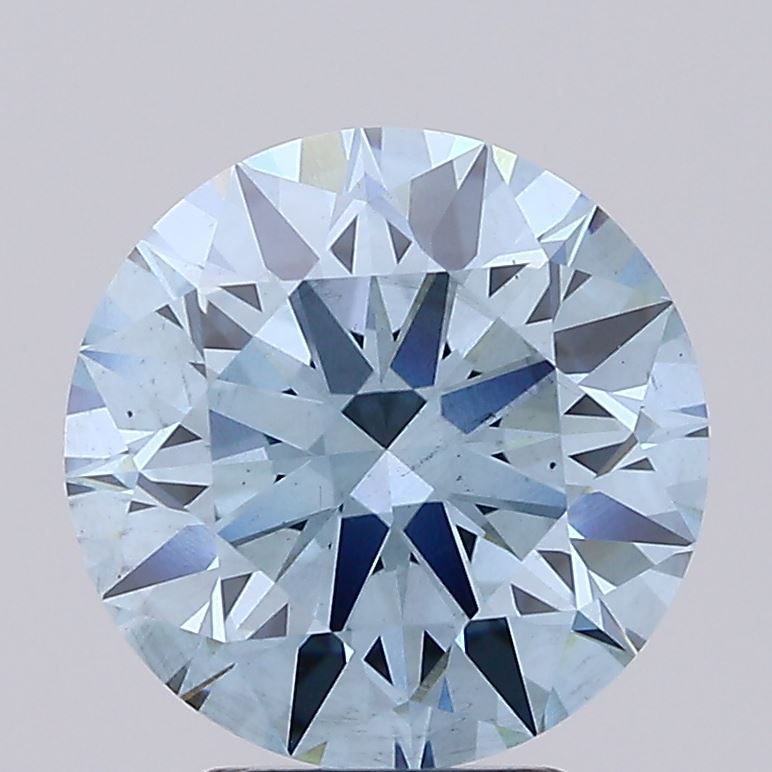 4.02 Carat Round Lab Diamond with  Cut Diamond in 14KT  view 1
