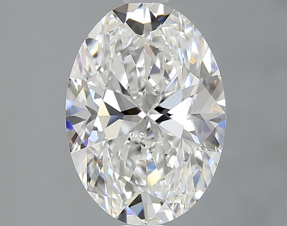 1.72 Carat Oval Lab Diamond with  Cut Diamond in 14KT  view 1
