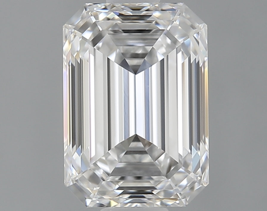 1.27 Carat Emerald Lab Diamond with  Cut Diamond in 14KT  view 1
