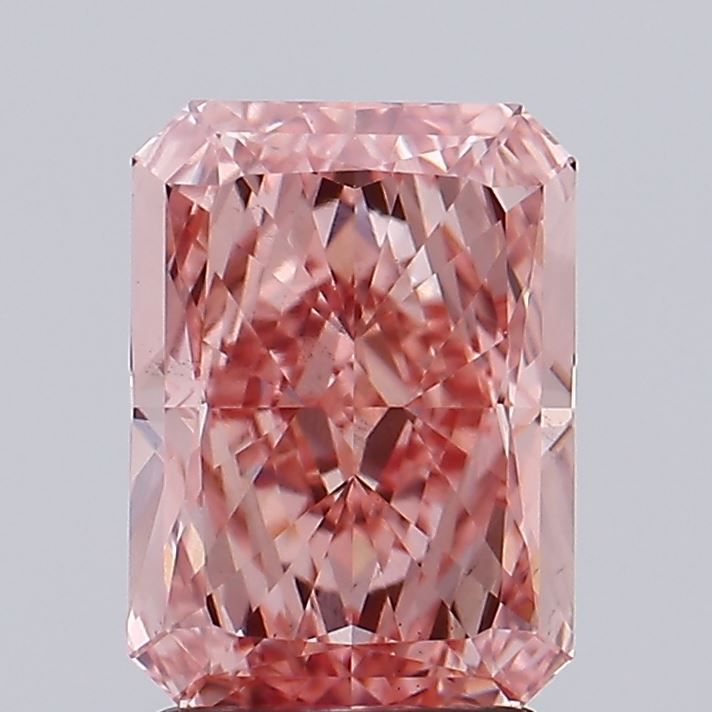 2.53 Carat Radiant Lab Diamond with  Cut Diamond in 14KT  view 1
