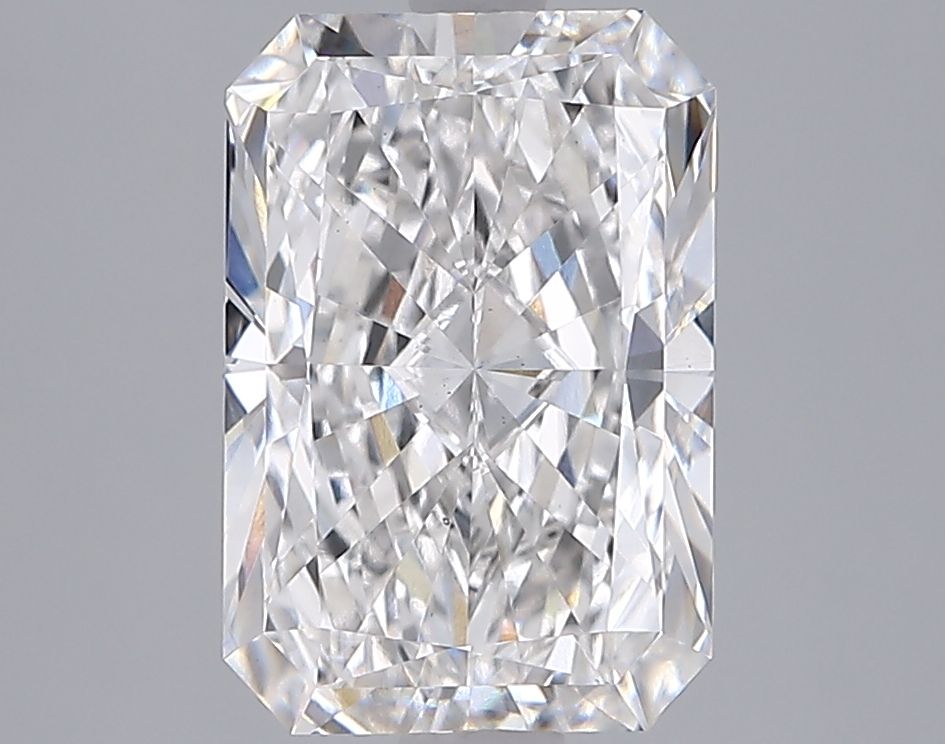 3.02 Carat Radiant Lab Diamond with  Cut Diamond in 14KT  view 1
