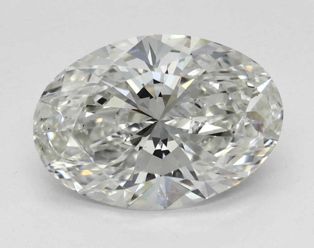 2.21 Carat Oval Lab Diamond with  Cut Diamond in 14KT  view 1
