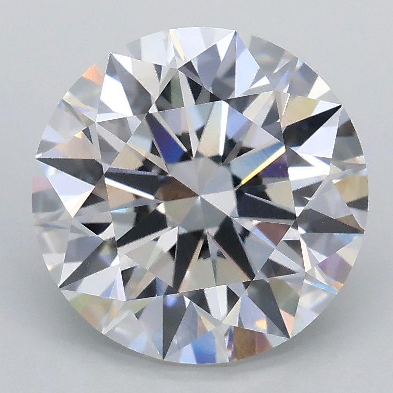 2.88 Carat Round Lab Diamond with  Cut Diamond in 14KT  view 1
