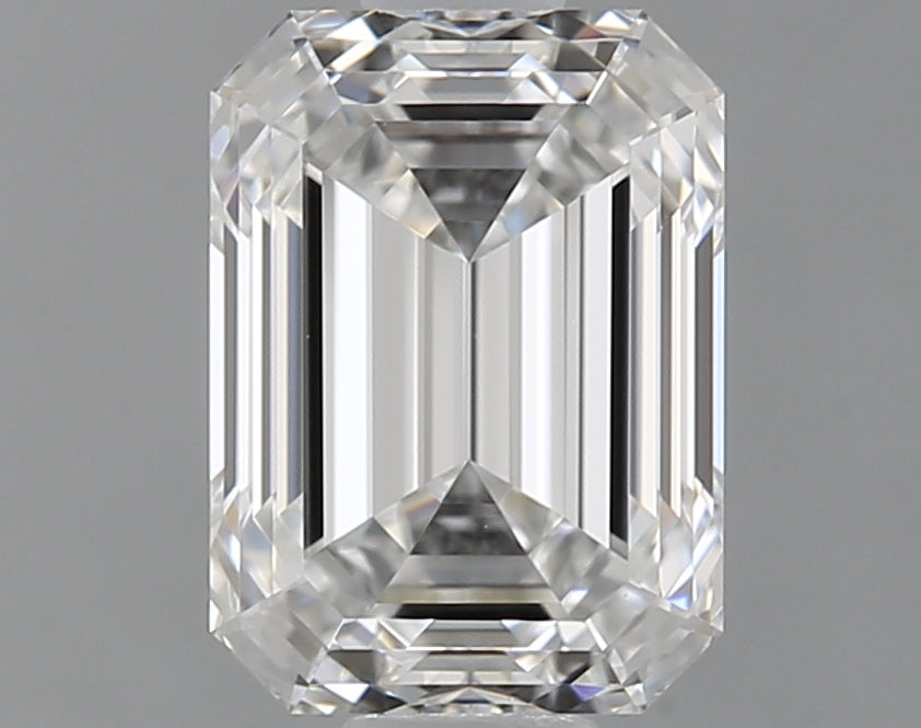 1.01 Carat Emerald Lab Diamond with  Cut Diamond in 14KT  view 1
