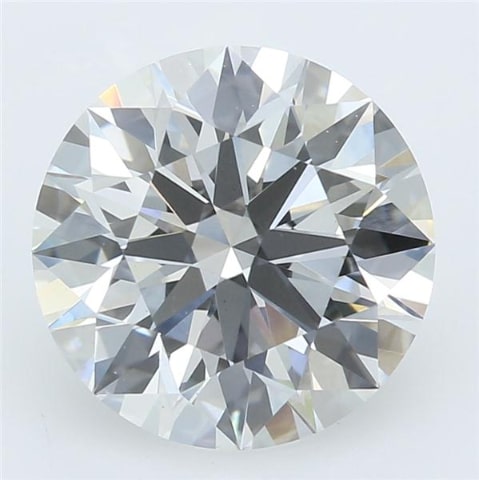 2.2 Carat Round Lab Diamond with  Cut Diamond in 14KT  view 1
