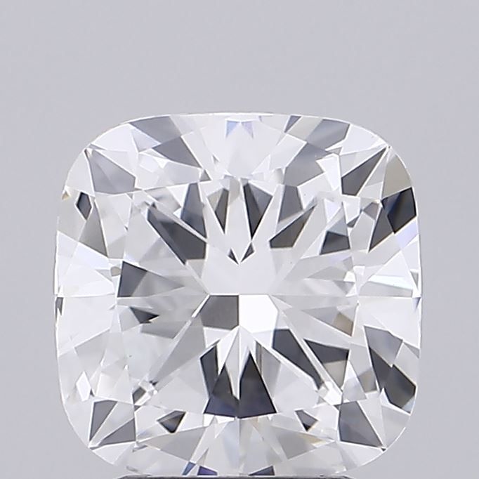 2.5 Carat Cushion Lab Diamond with  Cut Diamond in 14KT  view 1
