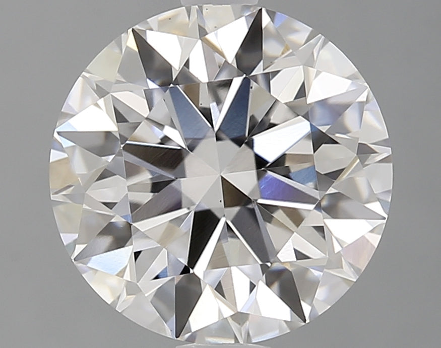 2.21 Carat Round Lab Diamond with  Cut Diamond in 14KT  view 1
