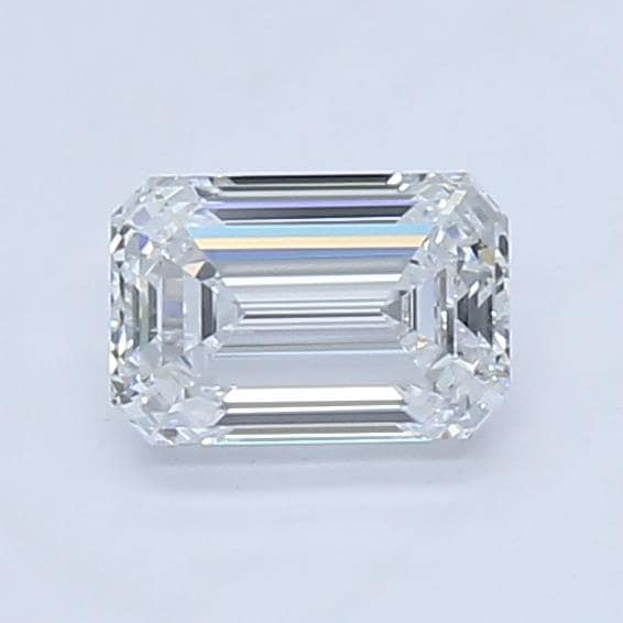 2.04 Carat Emerald Lab Diamond with  Cut Diamond in 14KT  view 1
