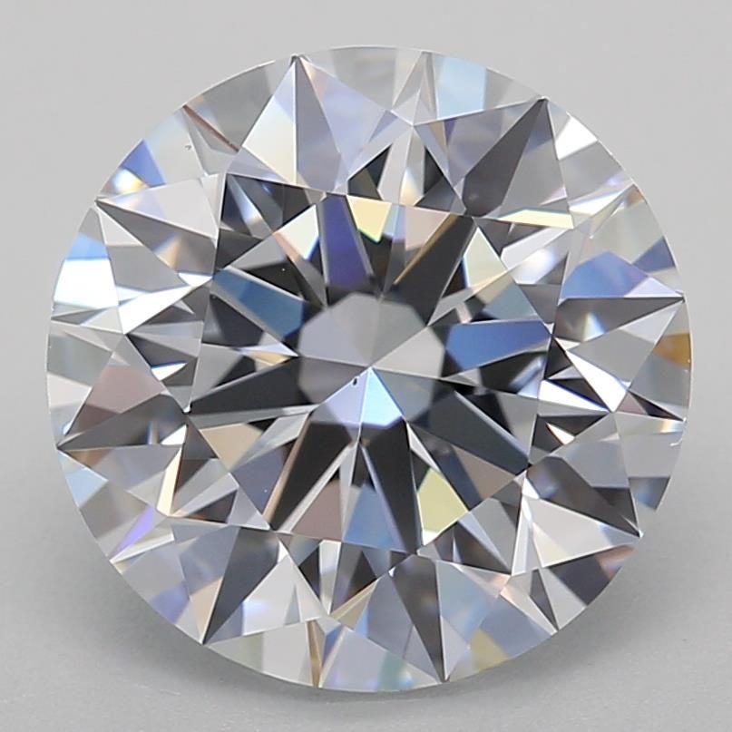 2.76 Carat Round Lab Diamond with  Cut Diamond in 14KT  view 1
