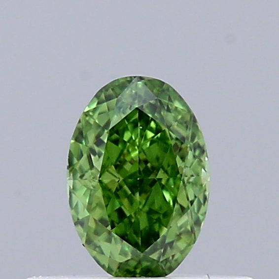 0.36 Carat Oval Lab Diamond with  Cut Diamond in 14KT  view 1
