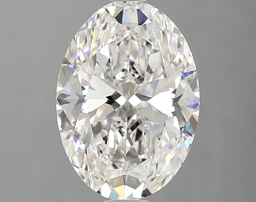 2.12 Carat Oval Lab Diamond with  Cut Diamond in 14KT  view 1
