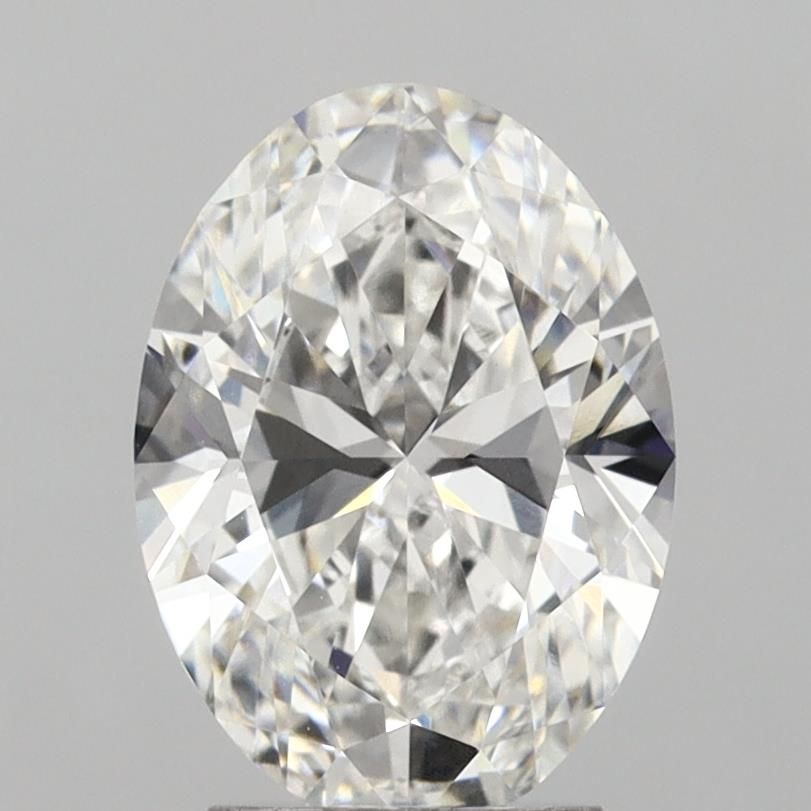 3.01 Carat Oval Lab Diamond with  Cut Diamond in 14KT  view 1
