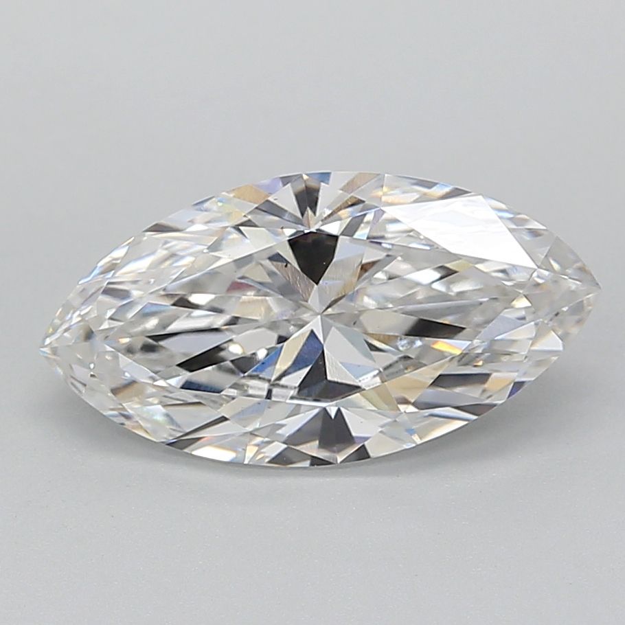 3.02 Carat Marquise Lab Diamond with  Cut Diamond in 14KT  view 1

