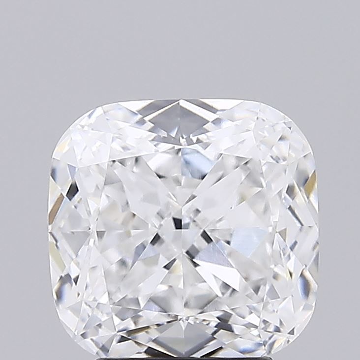 3.04 Carat Cushion Lab Diamond with  Cut Diamond in 14KT  view 1
