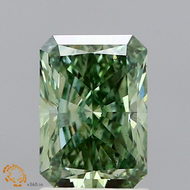 1.5 Carat Radiant Lab Diamond with  Cut Diamond in 14KT  view 1
