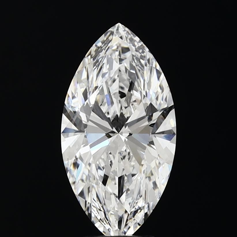 4.0 Carat Marquise Lab Diamond with  Cut Diamond in 14KT  view 1
