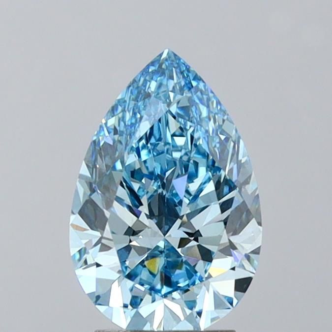 3.02 Carat Pear Lab Diamond with  Cut Diamond in 14KT  view 1

