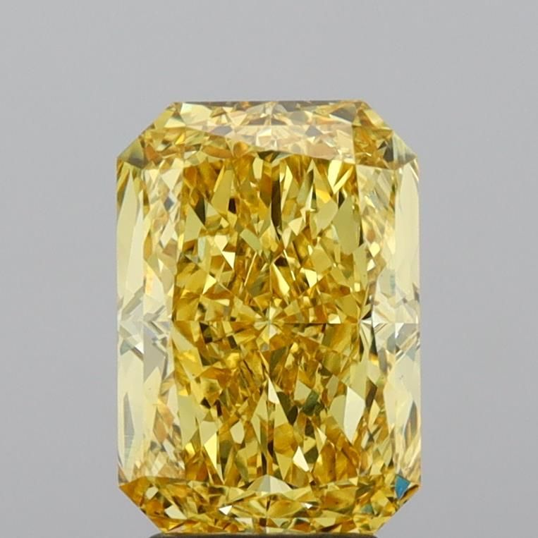3.66 Carat Radiant Lab Diamond with  Cut Diamond in 14KT  view 1
