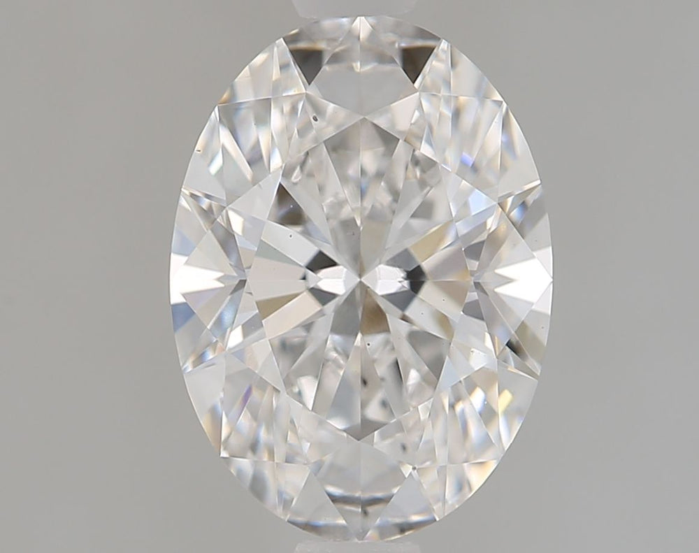 1.5 Carat Oval Lab Diamond with  Cut Diamond in 14KT  view 1
