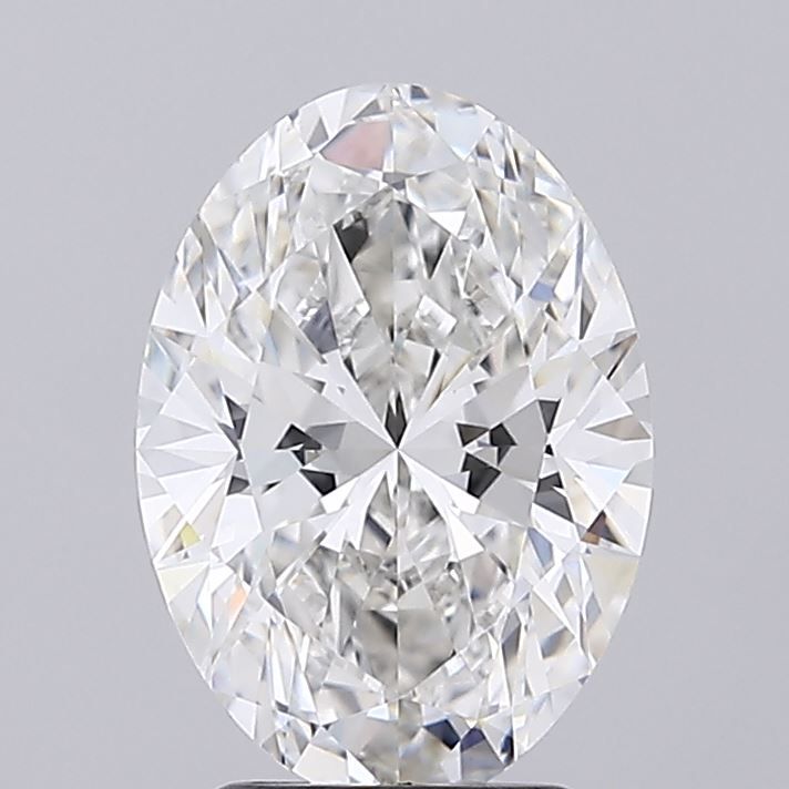 3.03 Carat Oval Lab Diamond with  Cut Diamond in 14KT  view 1
