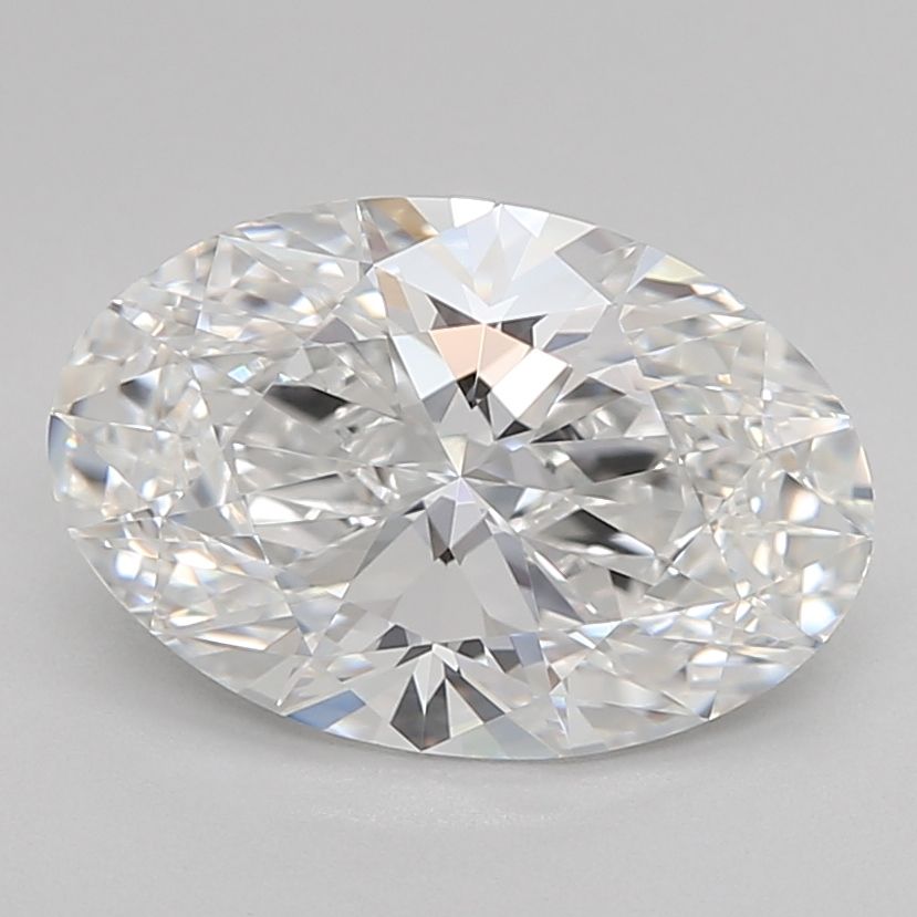 2.01 Carat Oval Lab Diamond with  Cut Diamond in 14KT  view 1
