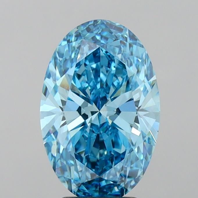 3.51 Carat Oval Lab Diamond with  Cut Diamond in 14KT  view 1
