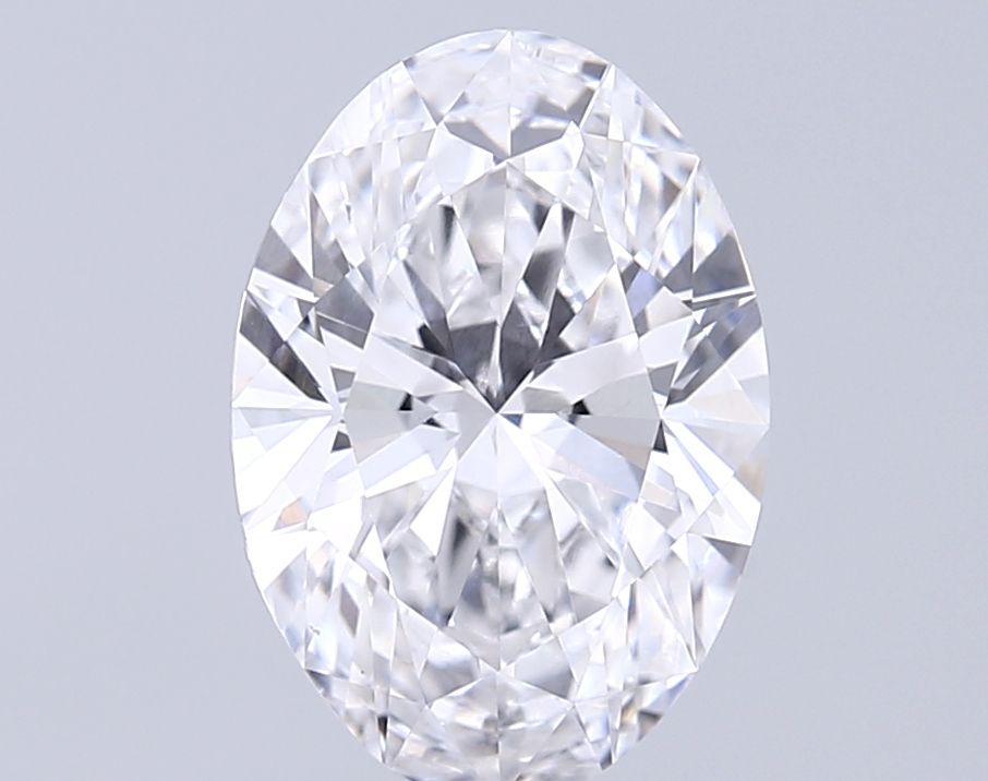 1.51 Carat Oval Lab Diamond with  Cut Diamond in 14KT  view 1
