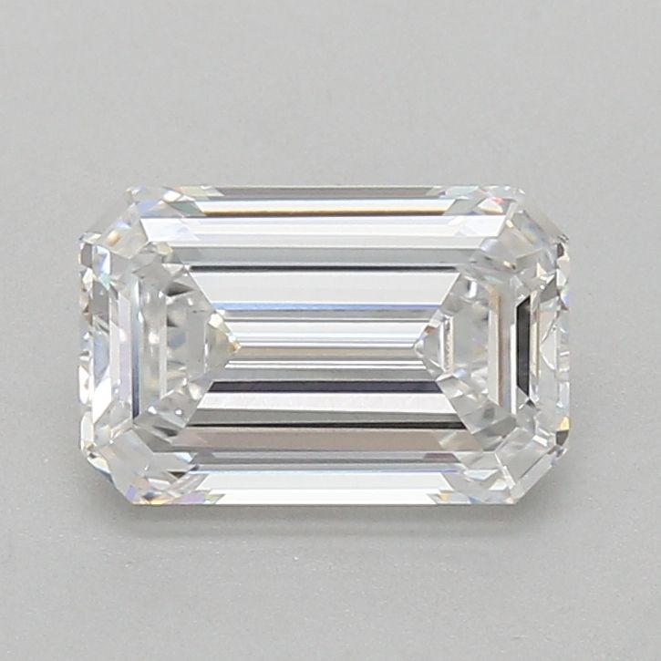 2.68 Carat Emerald Lab Diamond with  Cut Diamond in 14KT  view 1
