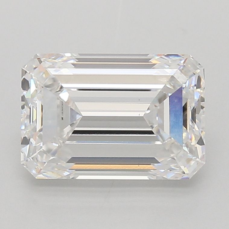 5.0 Carat Emerald Lab Diamond with  Cut Diamond in 14KT  view 1
