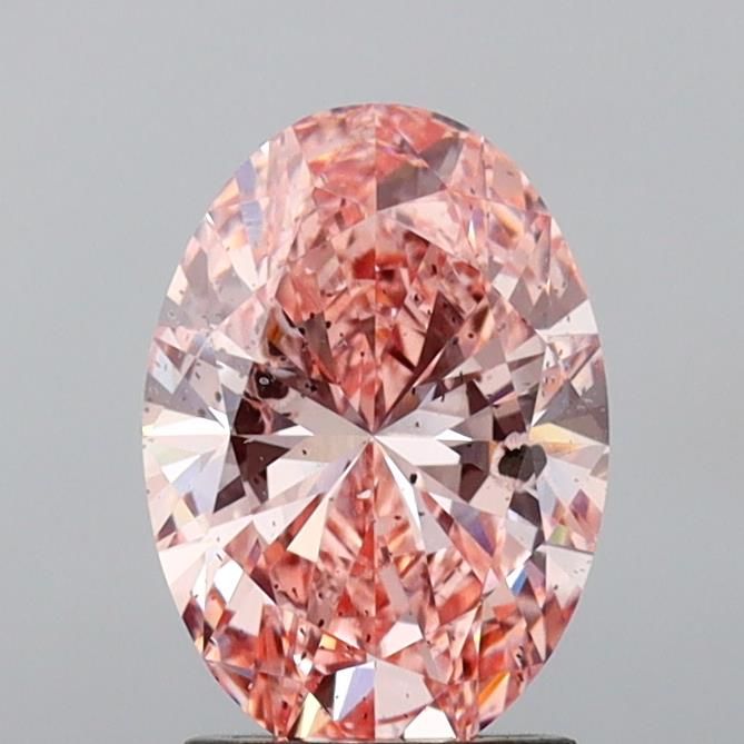 2.01 Carat Oval Lab Diamond with  Cut Diamond in 14KT  view 1
