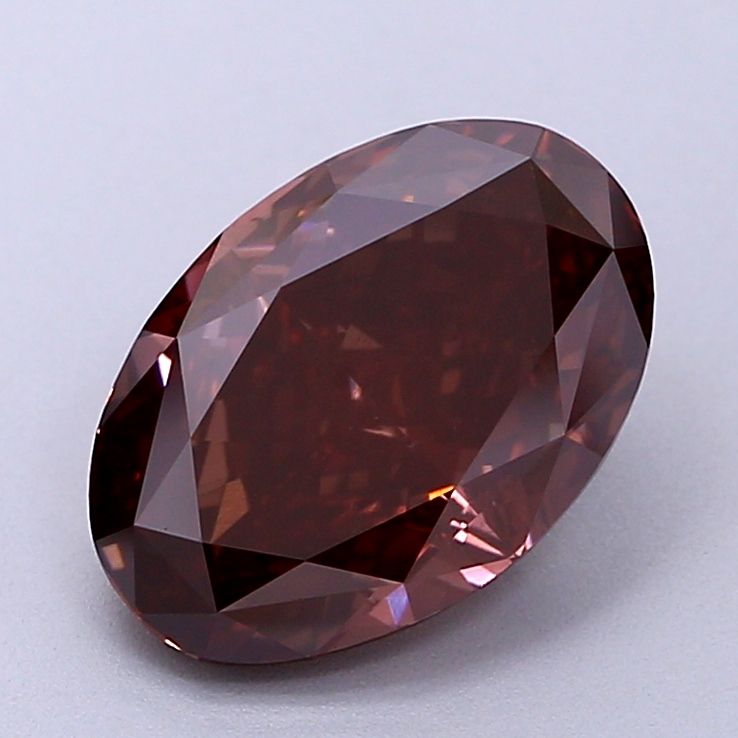 3.03 Carat Oval Lab Diamond with  Cut Diamond in 14KT  view 1
