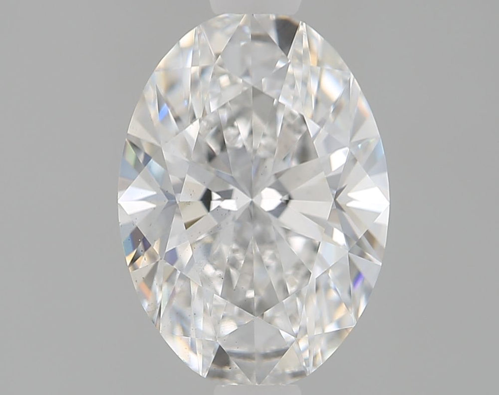 1.5 Carat Oval Lab Diamond with  Cut Diamond in 14KT  view 1
