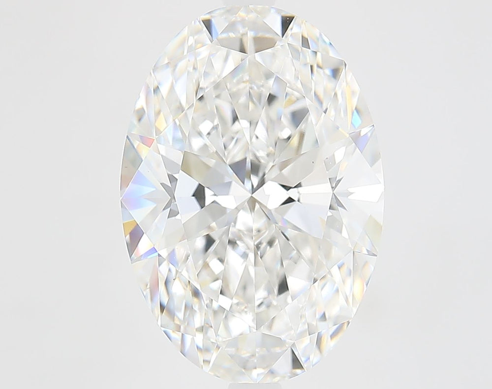 7.05 Carat Oval Lab Diamond with  Cut Diamond in 14KT  view 1
