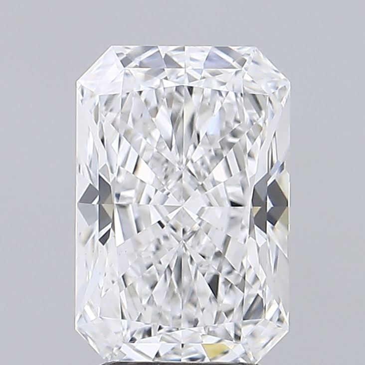3.06 Carat Radiant Lab Diamond with  Cut Diamond in 14KT  view 1

