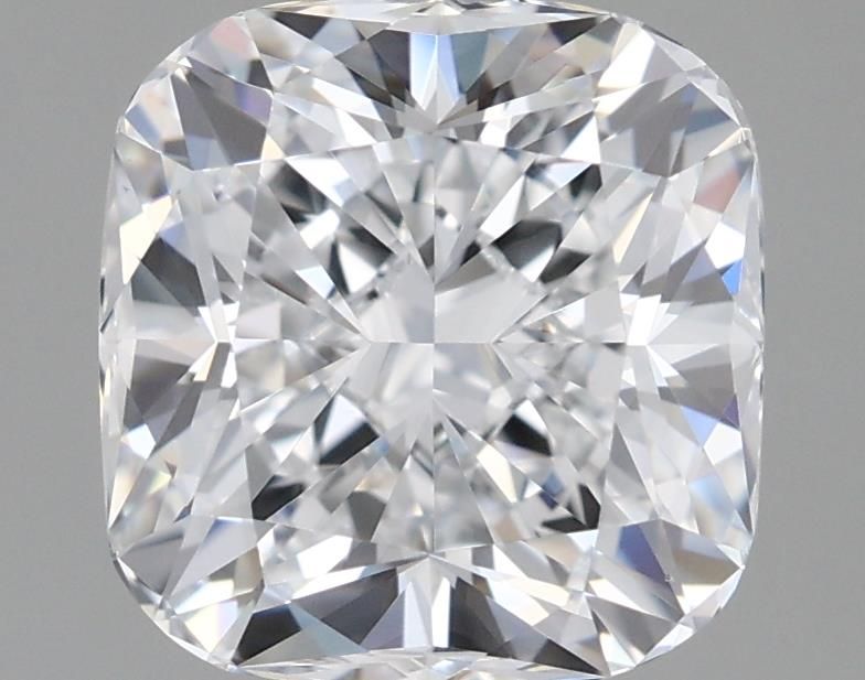 2.07 Carat Cushion Lab Diamond with  Cut Diamond in 14KT  view 1
