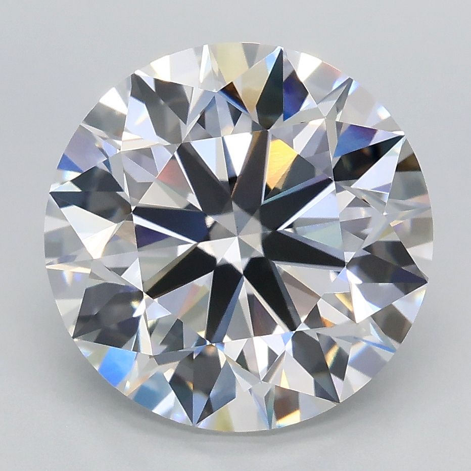 4.02 Carat Round Lab Diamond with  Cut Diamond in 14KT  view 1
