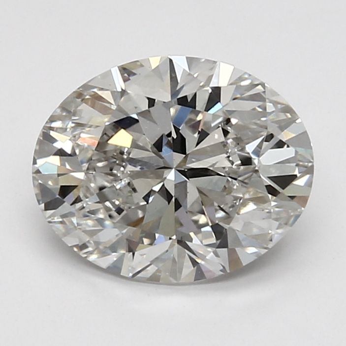 2.55 Carat Oval Lab Diamond with  Cut Diamond in 14KT  view 1
