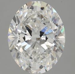 3.01 Carat Oval Natural Diamond with  Cut Diamond in 14KT  view 1
