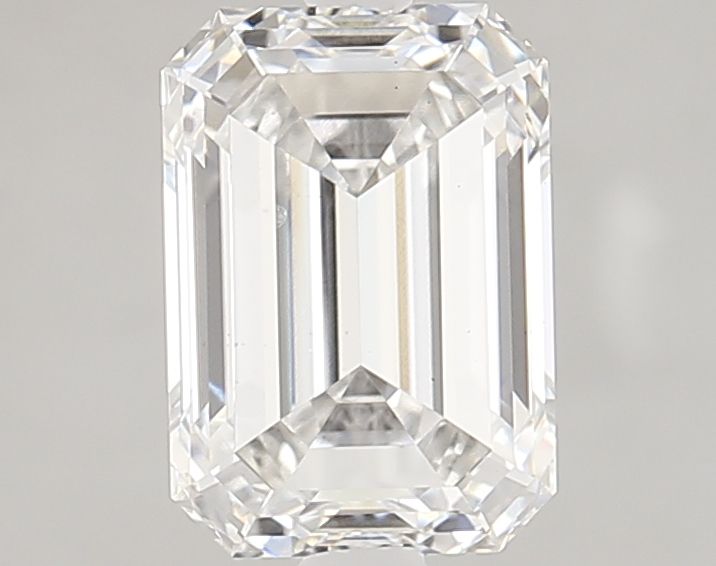 2.52 Carat Emerald Lab Diamond with  Cut Diamond in 14KT  view 1
